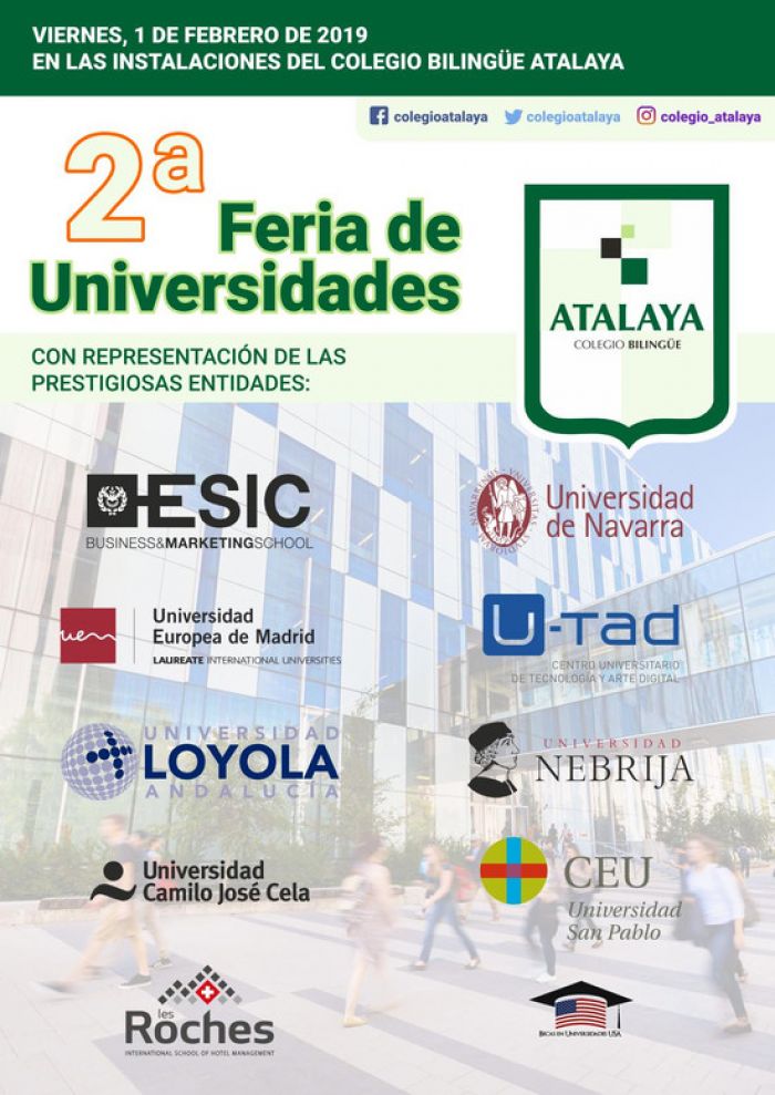 Celebramos la 2ª Feria de Universidades el próximo 1 de febrero